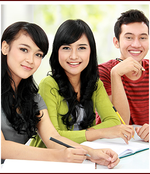 Three Students Smiling